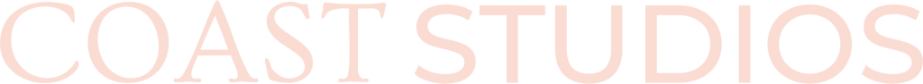 Coast Studios pink logo, Henley Beach hair, brows and tanning salon